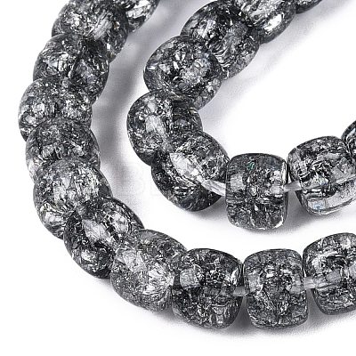 Crackle Transparent Glass Beads Strands GLAA-N069-03A-01-1