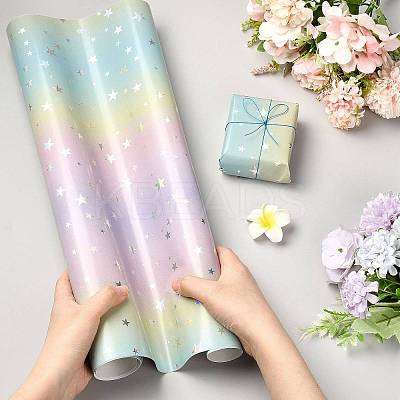 Rainbow Gradient Birthday Gift Wrapping Paper DIY-FZC0002-03B-1