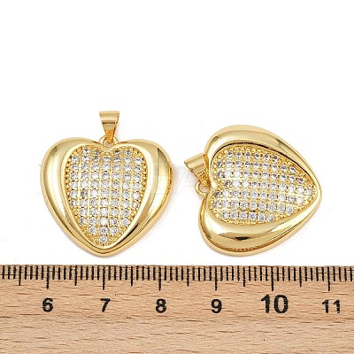 Brass Micro Pave Cubic Zirconia Pendants KK-C132-03A-G-1