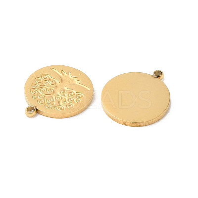 Manual Polishing 304 Stainless Steel Charms STAS-P335-02G-1
