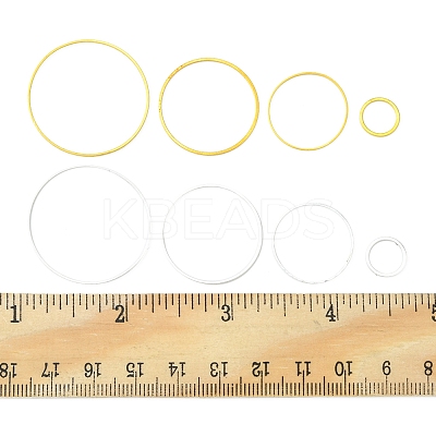 80Pcs 8 Style Brass Linking Rings KK-FS0001-15-1