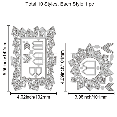 Carbon Steel Cutting Dies Stencils DIY-WH0309-1913-1