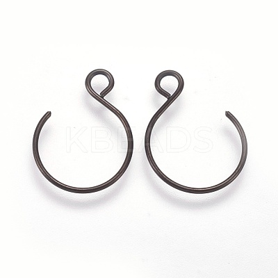 304 Stainless Steel Earring Hooks Ion Plating(IP) STAS-O119-10B-1