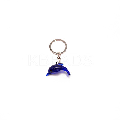 Glass Keychains KEYC-WH0025-014G-1