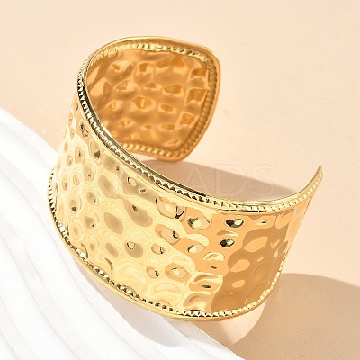 304 Stainless Steel Cuff Bangles for Women AJEW-P127-23G-1