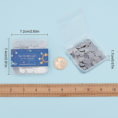 200Pcs 2 Style 316 Surgical Stainless Steel Cabochons STAS-SC0003-29-1