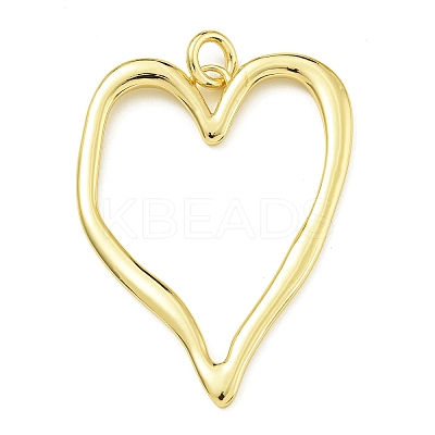 Heart Rack Plating Brass Big Pendants X-KK-Z067-10G-1