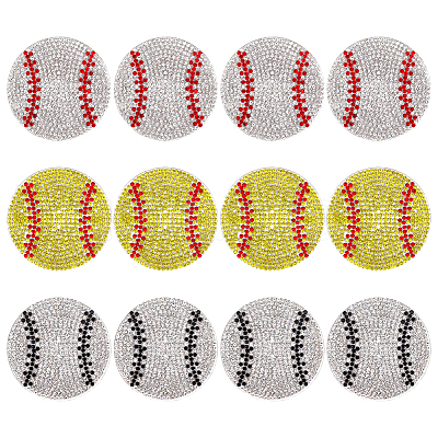 12Pcs 3 Colors Glass Hotfix Rhinestone DIY-ME0001-97-1