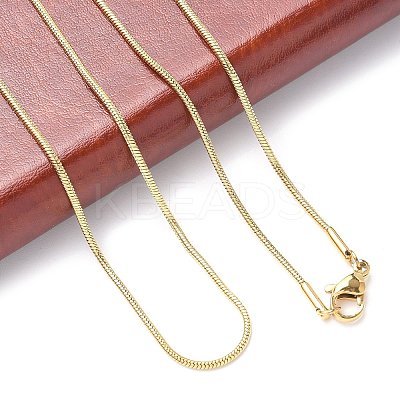 Ion Plating(IP) 304 Stainless Steel Snake Chains Necklaces LS-NJEW-O058-22G-1