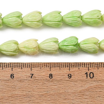 Synthetic Coral Dyed Carved Beads Strands SH-CBAE713-05C-1