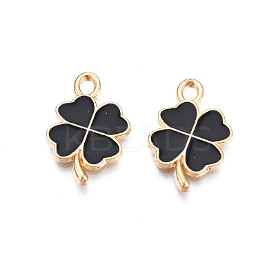 Rack Plating Alloy Enamel Pendants ENAM-N055-088-05LG-1
