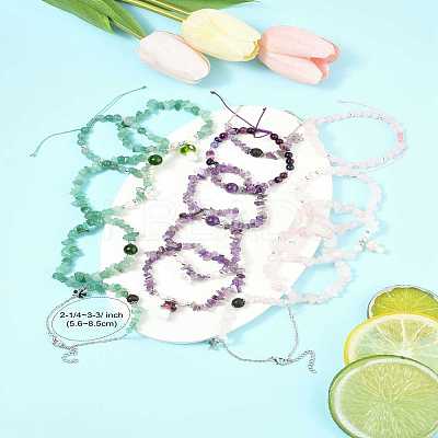15Pcs 5 Style 3 Colors Natural Mixed Stone Beads Bracelets Sets BJEW-FS00018-1