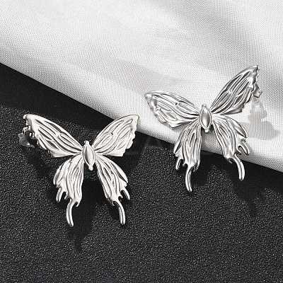 304 Stainless Steel Stud Earrings for Women LS-EJEW-K306-21P-1