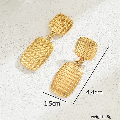 Gorgeous Vintage Stainless Steel Gold Plated Irregular Metal Texture Heart Exaggerated Lady Earrings RH6576-4-1
