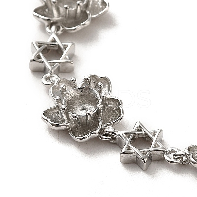 Brass Chain Bangle Making BJEW-B077-03-1