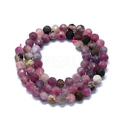 Natural Plum Blossom Tourmaline Beads Strands G-G927-22A-1