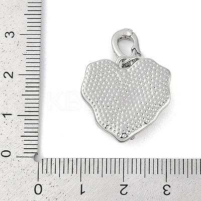 Brass Enamel Micro Pave Cubic Zirconia Pendants KK-U043-11P-02-1