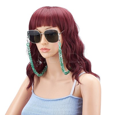 Acrylic Curb Chain Eyeglasses Chains AJEW-EH00385-1