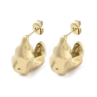Ion Plating(IP) 304 Stainless Steel Stud Earrings EJEW-P258-44G-1