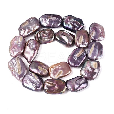 Natural Baroque Keshi Pearl Beads Strands PEAR-S020-K13-1