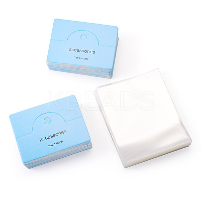 100Pcs Rectangle Clear Polypropylene Cellophane Bags CDIS-TA0001-36B-1