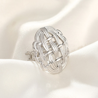 304 Stainless Steel Cuff Open Rings FS-WGD6945-18-1