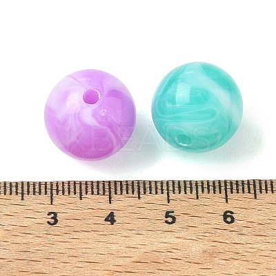 Two Tone Opaque Acrylic Beads AC-CBAC6DF-01B-1