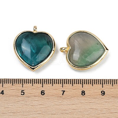 Natural Green Fluorite Pendants G-K347-10G-06-1