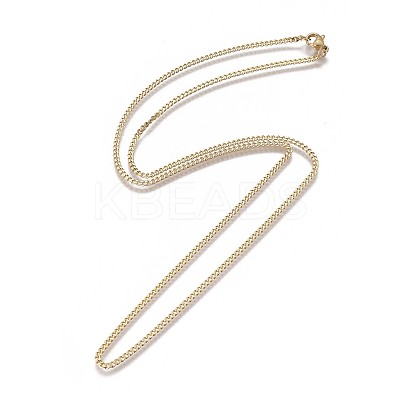 304 Stainless Steel Curb Chain Necklaces NJEW-L162-01A-G-1