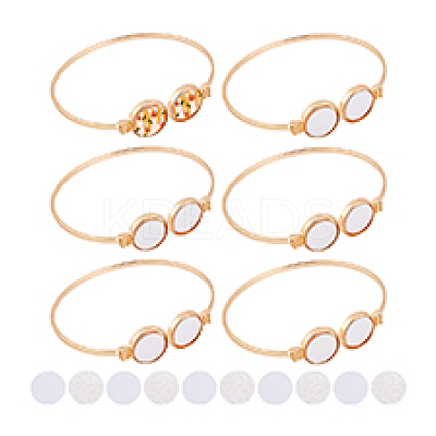 6Pcs Alloy Heat Transfer Charm Blank Cuff Bangle Making FIND-PH0024-44-1