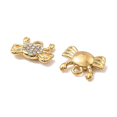 304 Stainless Steel with Crystal Rhinestone Charms STAS-G358-05G-02-1