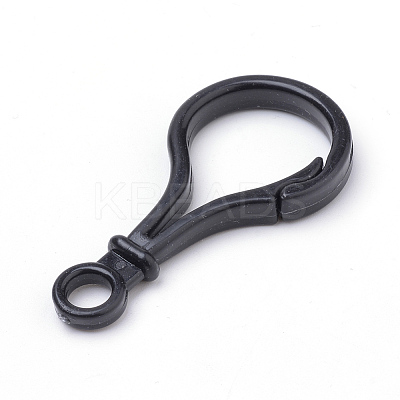 Opaque Solid Color Bulb Shaped Plastic Push Gate Snap Keychain Clasp Findings KY-R006-13-1