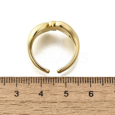 Brass Cuff Rings for Women RJEW-G347-07G-1