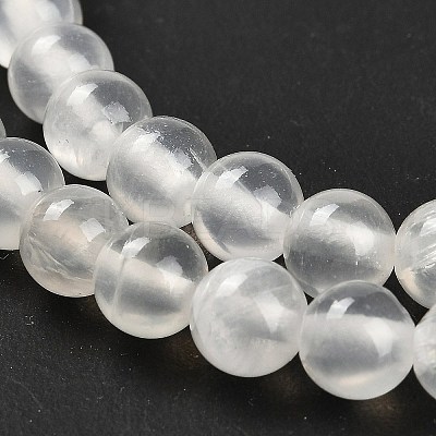 Natural White Jade Beads Strands G-B128-A02-02-1