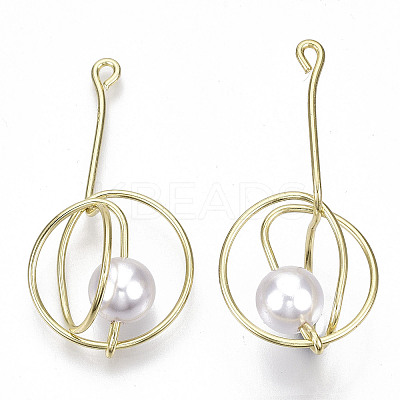 Rack Plating Alloy Wire Wrapped Pendants PALLOY-S132-149LG-RS-1