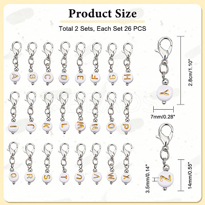 2 Sets Plating Acrylic Pendants Decoration HJEW-PH0001-59-1