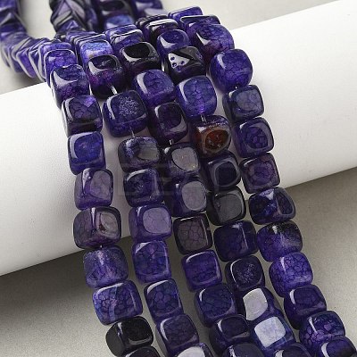 Natural Dragon Veins Agate Beads Strands G-G177-E06-05-1