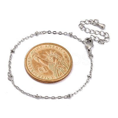 Brass Cable Chain Bracelets for Women BJEW-G735-20P-1