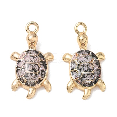 Brass with Enamel Pendants KK-CBA61F8-04G-03-1
