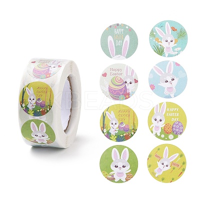 8 Patterns Easter Theme Self Adhesive Paper Sticker Rolls X1-DIY-C060-03N-1