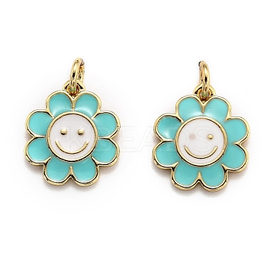 Brass Enamel Charms X-KK-O135-01E-1