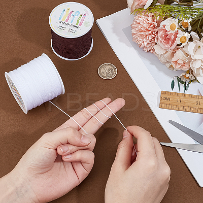 2 Rolls 2 Colors Braided Nylon Thread NWIR-PH0002-31-1