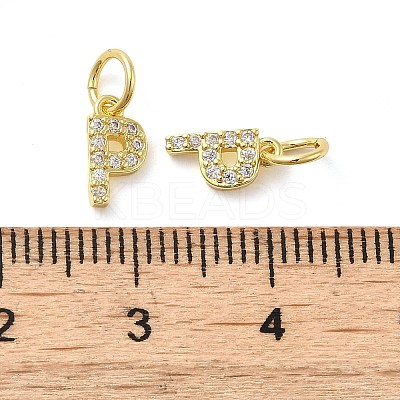 Brass Micro Pave Cubic Zirconia Pendants KK-M273-02G-P-1