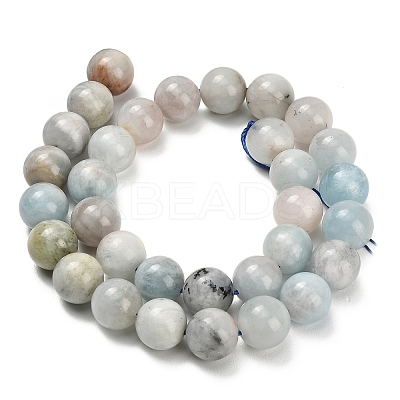 Natural Aquamarine Beads Strands G-F591-29A-12mm-02-1