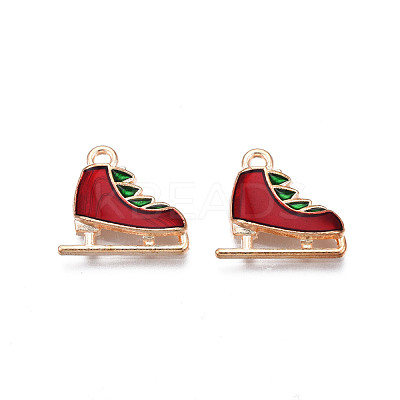Christmas Alloy Enamel Pendants X-ENAM-Q442-56-1