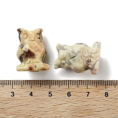Natural Crazy Agate Carved Figurines DJEW-L023-G04-1