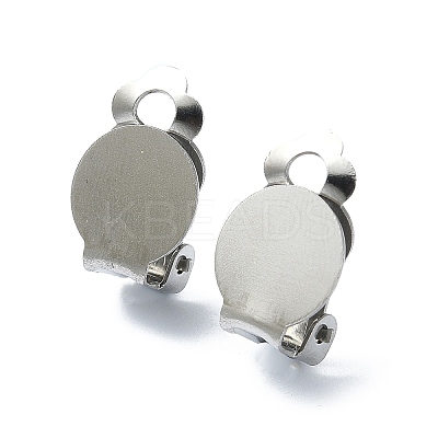 Tarnish Resistant 304 Stainless Steel Clip-on Earring Findings STAS-Q318-05P-1