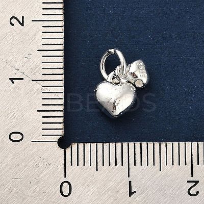 925 Sterling Silver Double Heart Charms LS-FIND-Z069-03S-1
