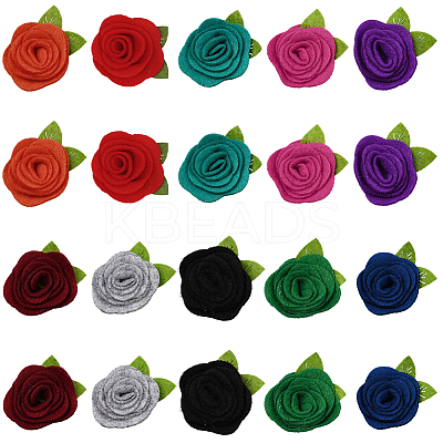 40Pcs 10 Colors Flower Non-Woven Accessories DIY-CY0001-73B-1
