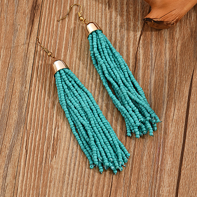 Fashionable Casual Commuter Classic Tassel Alloy Dangle Earrings AC2883-1